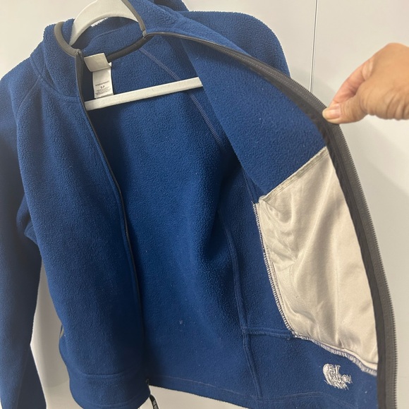 The North Face Hooded Blue Full Zip Womens Fleece Jacket, Size Small - Picture 3 of 12